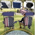 thumbnail image 4 of 2-Pack Portable Folding Camping Chairs with Canopy Shade, Beach Chair for Adults, Durable Weather Resistant 600D Oxford Cloth, Camping Chair with Canopy for Outdoors, 4 of 5