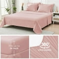 thumbnail image 6 of Rose Gold Queen Comforter Set Seersucker 7 Pieces, All Season Luxury Bed in a Bag for Bedroom, Bedding Set with Comforters, Sheets, Pillowcases & Shams, 6 of 16