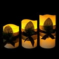 thumbnail image 2 of Hometrends Burlap Foliage LED Pillar Candle Set with Remote Control, 2 of 7