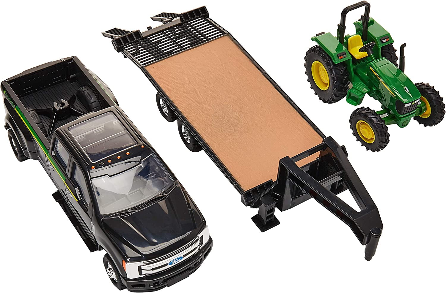 TOMY John Deere Tractor & Ford Pickup with Gooseneck Trailer & John