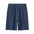 thumbnail image 2 of Gibobby Men's Linen Shorts Summer Beach Casual Drawstring Shorts with Multi Pockets[Blue,XL], 2 of 8