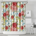 thumbnail image 2 of Boho Style Shower Curtain Pioneer Floral Vintage Retro Shower Curtain for Bathroom Home Decor Bathtubs Waterproof Fabric Curtain with 12 Hooks 84x72in, 2 of 5