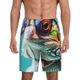 thumbnail image 1 of Balery Stylish Sunglasses Iguana Pantalones cortos de pijama de punto de algodón para hombre con cinturilla y bolsillos-Small, 1 of 6