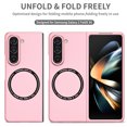 thumbnail image 6 of TECH CIRCLE Magnetic Case for For Samsung Galaxy Z Fold 5 5G 2023 ,Built in Magnet Compatible with MagSafe Charger,Shockproof Lightweight Slim Hard PC Folding Phone Case for Galaxy Z Fold 5,Pink, 6 of 9