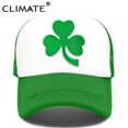 thumbnail image 2 of CLIMATE Shamrocks Trucker Cap St.Patrick's Day Green Cap Hat Ireland Irish Lucky Shamrocks Cap St.Patrick Mesh Cap Hat for IrishAdult 55to58cm Head Gao Jinjia LED, 2 of 2