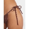 thumbnail image 4 of No Boundaries Polka Dot Low Rise String Swim Bottoms, Women's XXS-XXL, 4 of 5