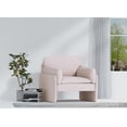 thumbnail image 3 of MEXIYA Gabrielle Modern Pink Textured Velvet Upholstered Accent Chair Living Room Chairs with Soft Cushion, 3 of 6