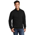thumbnail image 4 of Port & Co Men Male Mock Neck Sweatshirt Pc78Q Red 3X-Large, 4 of 12