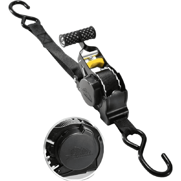 10FT Retractable Ratchet Tie-Down Straps | 1500LBS Heavy-Duty | S-Hook