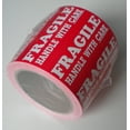 thumbnail image 2 of "FRAGILE / HANDLE WITH CARE" Shipping Labels, 4 x 1-1/2 inches, Red & White - Roll of 500 Stickers, 2 of 2