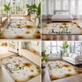 thumbnail image 4 of Area Rugs 3'x5', Vintage Sunflowers Carpet Runner Indoor Outdoor Rugs Home Decor Aesthetic, Spring Summer Retro Bees Yellow Floral Non Slip Mats Washable Accent Rug for Living Room Bedroom, 4 of 8