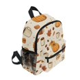 thumbnail image 2 of FORMRS School Backpack with Front Zippered Pocket 12" Student Travel Daypack, Fall Beige Pumpkin, 2 of 6