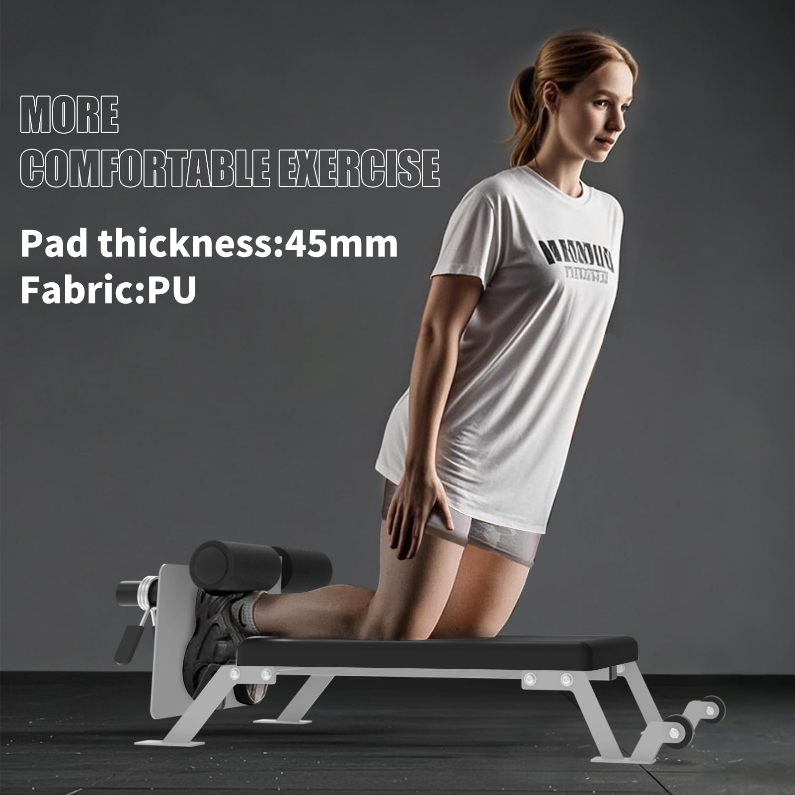 Nordic Curl Machine,Hamstring & Glute Bench Adjustable with Wheels, Nordic Bench for Home Gym