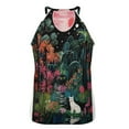 thumbnail image 4 of Cat Moon Jungle Women's Loose Round Neck Summer Sleeveless Vest, 4 of 6