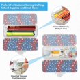 thumbnail image 5 of Plastic Pencil Box Large Capacity Pencil Boxes Clear Boxes with Snap-Tight Lid Stylish Office Supplies Storage Organizer Box Red White and Blue Stars Pattern, 5 of 7