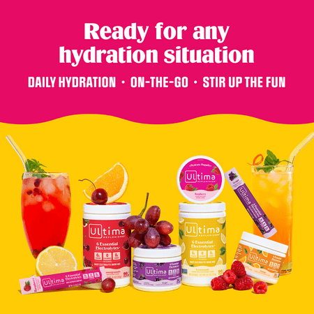 Ultima Replenisher Hydration Electrolyte Powder Drink Mix, Sugar-Free Cherry Pomegranate 90 Servings