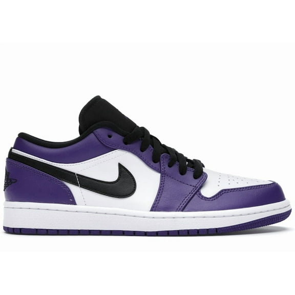 Jordan Men's 1 Low Court Purple White Basketball Shoes, from StockX