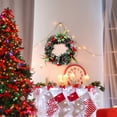 thumbnail image 6 of 7.87‑inch Handmade Artificial Christmas Front Door Wreath, Red Berries Pinecone Mushroom Fern Decor Wreath, Holiday Wreath for Home indoor Outdoor Display, 6 of 7
