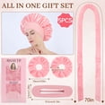 thumbnail image 6 of Heatless Curler Set - 5pcs Heatless Curling Rods for Long & Short Hair - No Heat Hair Curler Tool with Sleep Cap, Headband, Hair Clip, 6 of 7