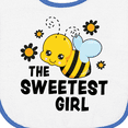 thumbnail image 3 of Inktastic The Sweetest Girl with Bee and Honey Combs Baby Terry Cloth Bib, 3 of 3