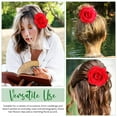 thumbnail image 3 of UPOUART 12 Pcs Barrettes Mignonnes en Forme de Fleur en Tissu Rouge pour Tous Types de Cheveux, 3 of 8