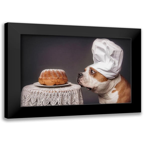 Willers, Heike 14x11 Black Modern Framed Museum Art Print Titled - The Confectioner and his masterpiece