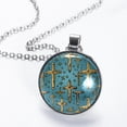 thumbnail image 2 of Cross Stunning Glass Circular Pendant Necklace - Women's Necklaces, 2 of 5