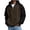 Brown3-4, variant on Knit Solid Zip Hoodie For Everyday Comfort And Casual Style