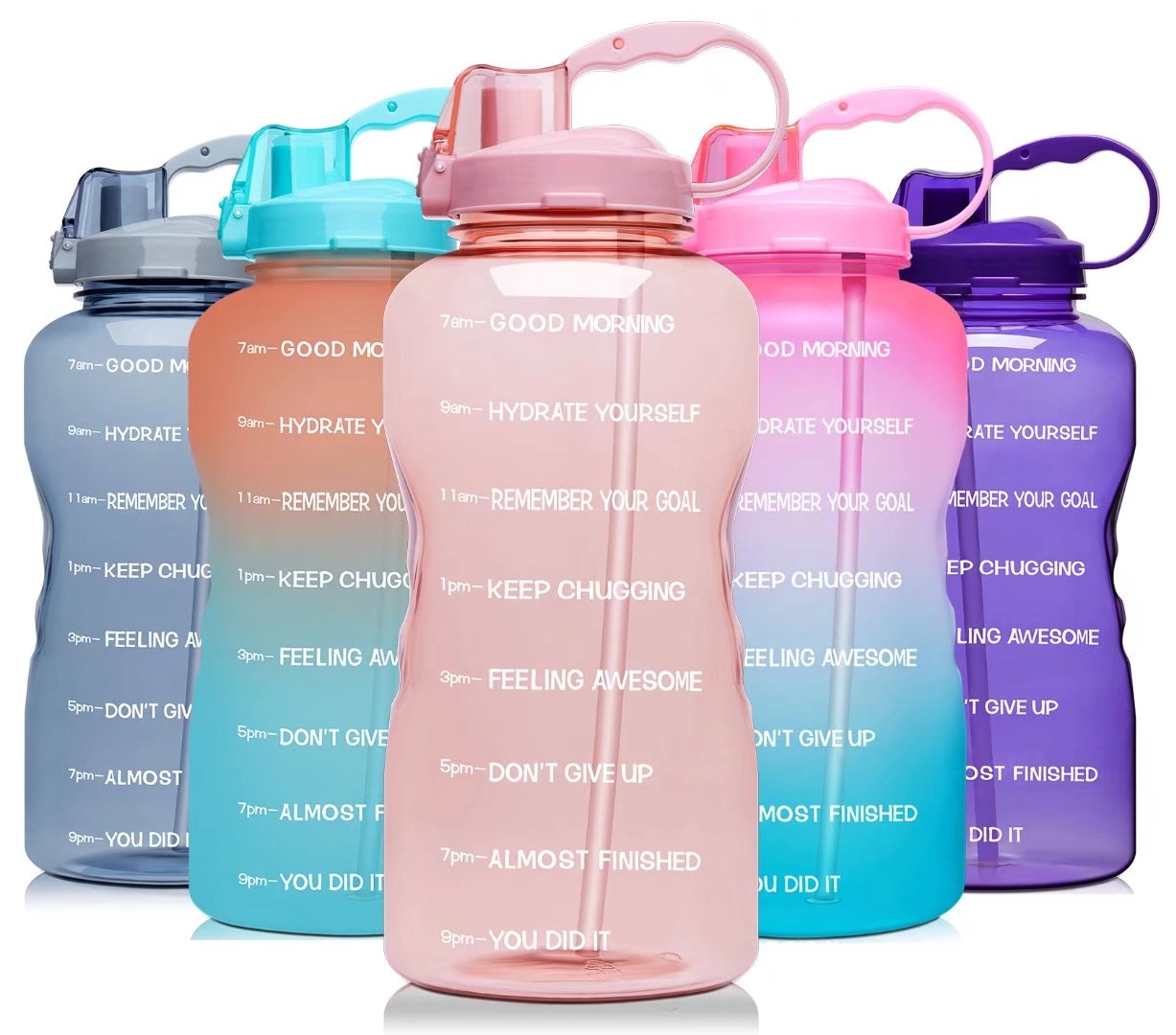 Venture Pal 64oz Motivational Quote Water Bottle with 2 Lids