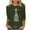 Army Green, variant on Christian Easter T-shirts for Women 3/4 Sleeve Plus Size Tops Jesus Cross Print Graphic Tees Religious Faith Shirt Loose Fit Mid-length Pullover Pink XL