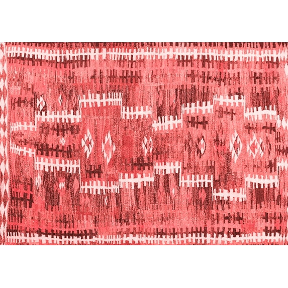 Ahgly Company Indoor Rectangle Southwestern Red Country Area Rugs, 5' x 7'