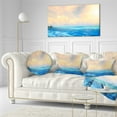 thumbnail image 3 of Designart Maldives Bungalows Sunset Panorama - Seascape Throw Pillow - 12x20, 3 of 5