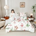 thumbnail image 4 of Castle Fairy Children Xmas Snowman 2pcs Bedding Comforter Set,Candy Cane Twin Comforter Sets,Christmas Tree Breathable Bedding Set,Super Cozy Room Decor, 4 of 8