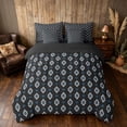 thumbnail image 3 of Manfei Aztec Geometric Twin Bedding, Bohemian Southwestern Bedding Comforter Set, Black, Black Reversible 7 Pieces, 3 of 6