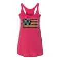 thumbnail image 2 of Wild Bobby, American Game Flag Baseball Bat Ball, Sports, Women Tri-Blend Racerback Tank Top, Shocking Pink, Medium, 2 of 3