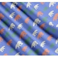 thumbnail image 3 of Soimoi Blue Cotton Voile Fabric Colorful Polar Bear Animal Print Fabric by the Yard 42 Inch Wide, 3 of 7