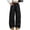 Black, variant on CYRBOKO Girls Cargo Pants with Pockets, Drawstring Casual Loose Fit Elastic Waist Wide Leg Pants Red Size 10-12 T