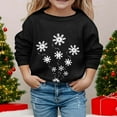 thumbnail image 2 of MIASHUI Chandail à Capuchon et Chandails en Molleton pour Filles - Automne Hiver Imprimé de Noël Col Rond Manches Longues Chandail en Molleton Décontracté pour Filles, 2 of 4