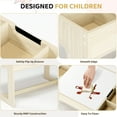 thumbnail image 7 of Pirecart 3 Piece Kids Table and 2 Chairs Wooden Activity Table with Blackboard for Arts & Crafts, Yellow, 7 of 7