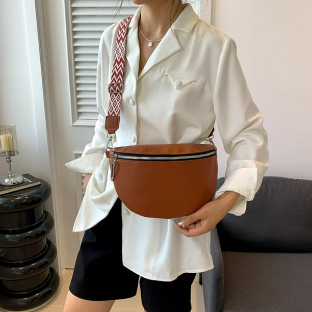 PU Leather Belt Bag Adjustable Shoulder Straps Zip Shoulder Bag Bolso Fanny Pack Walmart
