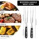 thumbnail image 2 of tenedores para trinchar, tenedor para carne de acero inoxidable de 10,6 pulgadas, tenedor para barbacoa, tenedor para bistec para asar a la parrilla en la cocina (mango redondo, mango cuadrado) Sincero Electrónica, 2 of 5