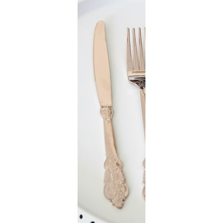 Wallace Rose Dinner Knife - Designs By Embellish 10 Rose Gold Copper Dinner Knife (Set of 10)