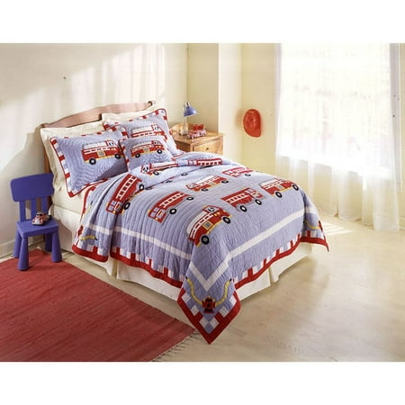 My World Firetruck Bedding Set Twin Walmart Com