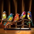 thumbnail image 3 of Adornos para observar aves Adornos para decoración del hogar Cien flores Colgante para observar aves Serie de observación de aves Decoración de metal para el hogar (E), 3 of 6