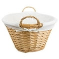 thumbnail image 3 of Home Basics Wicker Laundry Basket with Removeable Liner, Natural, 3 of 6