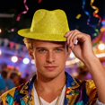 thumbnail image 2 of XIAOCHA Glitter Sprinkled Surface Cowboy Hat for Men Solid Wide Brim Theme Western Hat Stage Party Western Cowboy Hat,Gold, 2 of 5