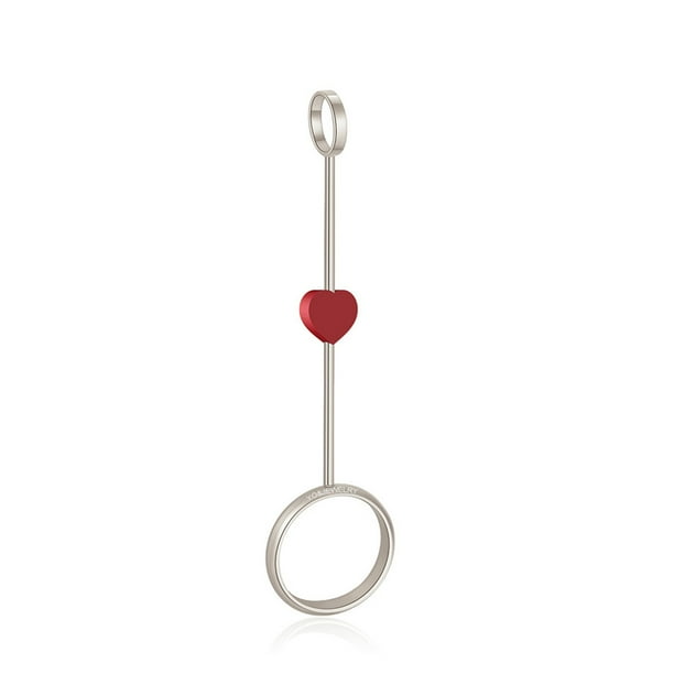 Inteprter Soporte Anillos Estante Corazón romántico Asistente Herramienta Accesorios de joyería Galvanizado Coleccionable Regalo para el hogar para encendedores plata METRO Inteprter HA061671-04