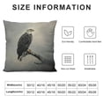 thumbnail image 5 of Orinice Bald Eagle Graphic Decorative Cushion Cover for Home Couch Living Room Sofa, Durable Cotton Linen, Multipurpose Use, Hidden Zipper, 1PC 12x12in, 5 of 5