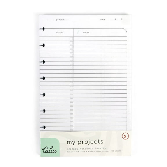 Talia Discbound Writing Notebooks and Sketch Books, 5.5in x 8.5in, 100 Sheet