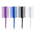 thumbnail image 1 of 4 peines con forma de espina de pescado para teñir y teñir en salón, cepillos dispensadores para mujeres y niñas (azul, negro, morado y blanco), 1 of 7